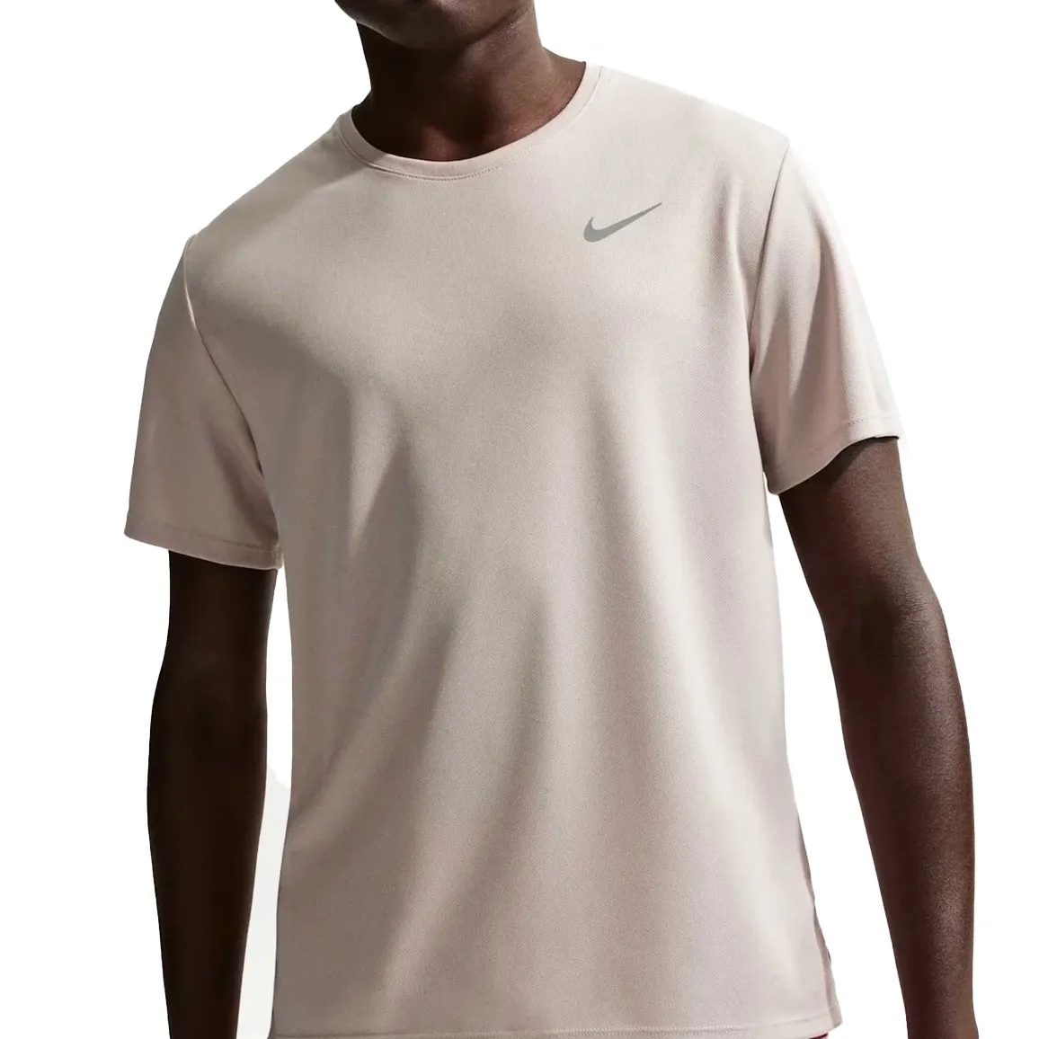 Camiseta Nike Dri-FIT UV Miller Masculina Bege vista frontal